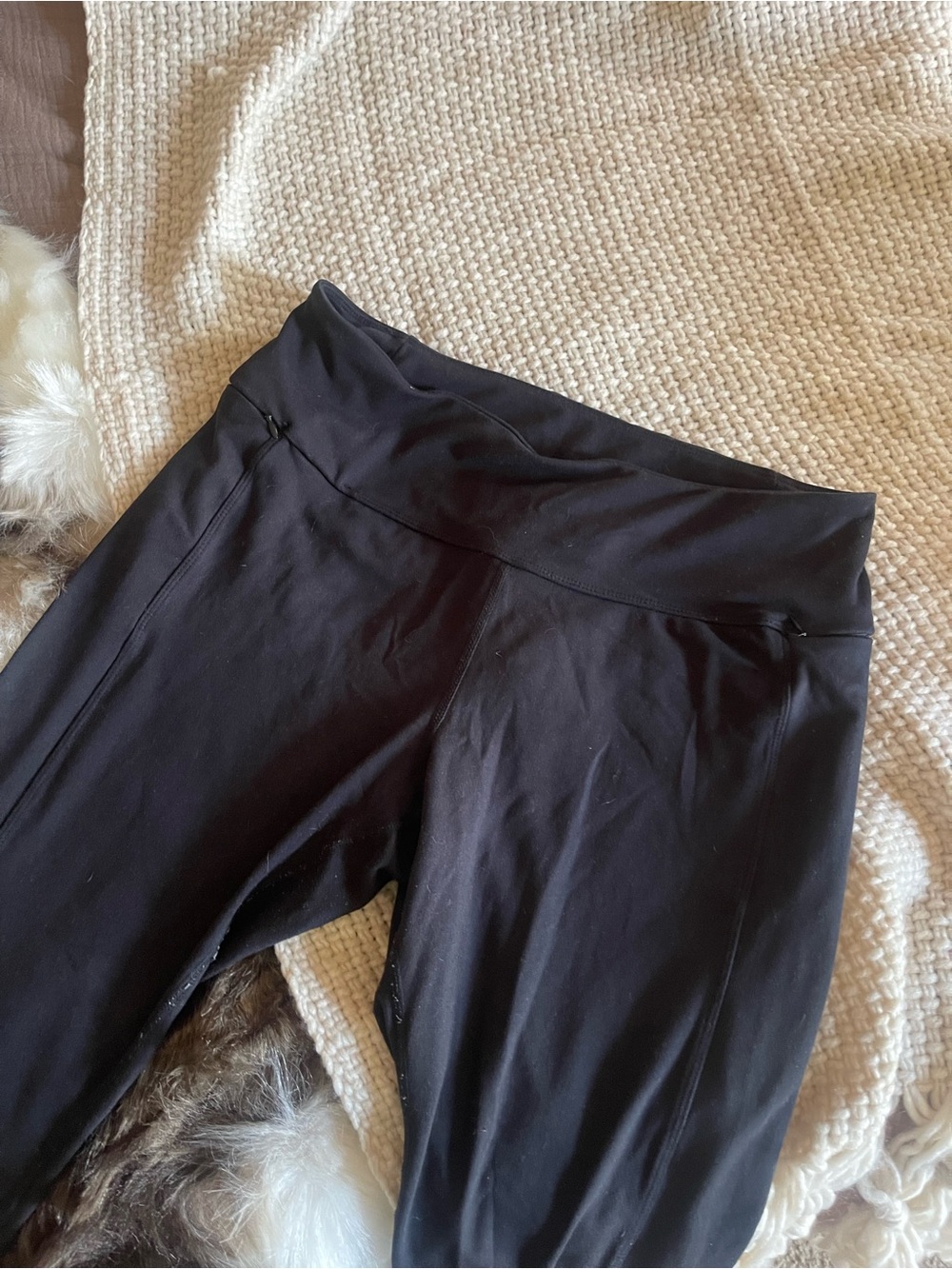 Danskin Black Stretch High-Waist Leggings with Pockets